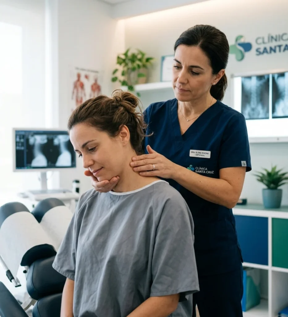 Ilustração detalhada da estrutura cervical. Conheça o conjunto de vértebras responsável por sustentar o peso da cabeça e garantir a mobilidade do pescoço no dia a dia.